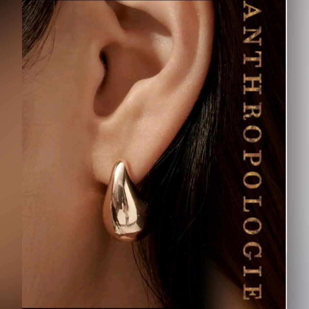 ANTHRO Petra Short Drop 18K Gold Plated Earrings